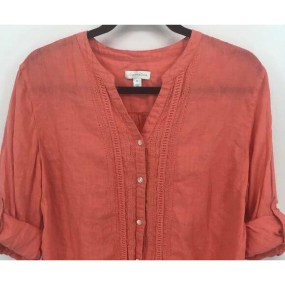Coldwater Creek Linen Tunic Top XL Extra Large - Picture 2 of 5
